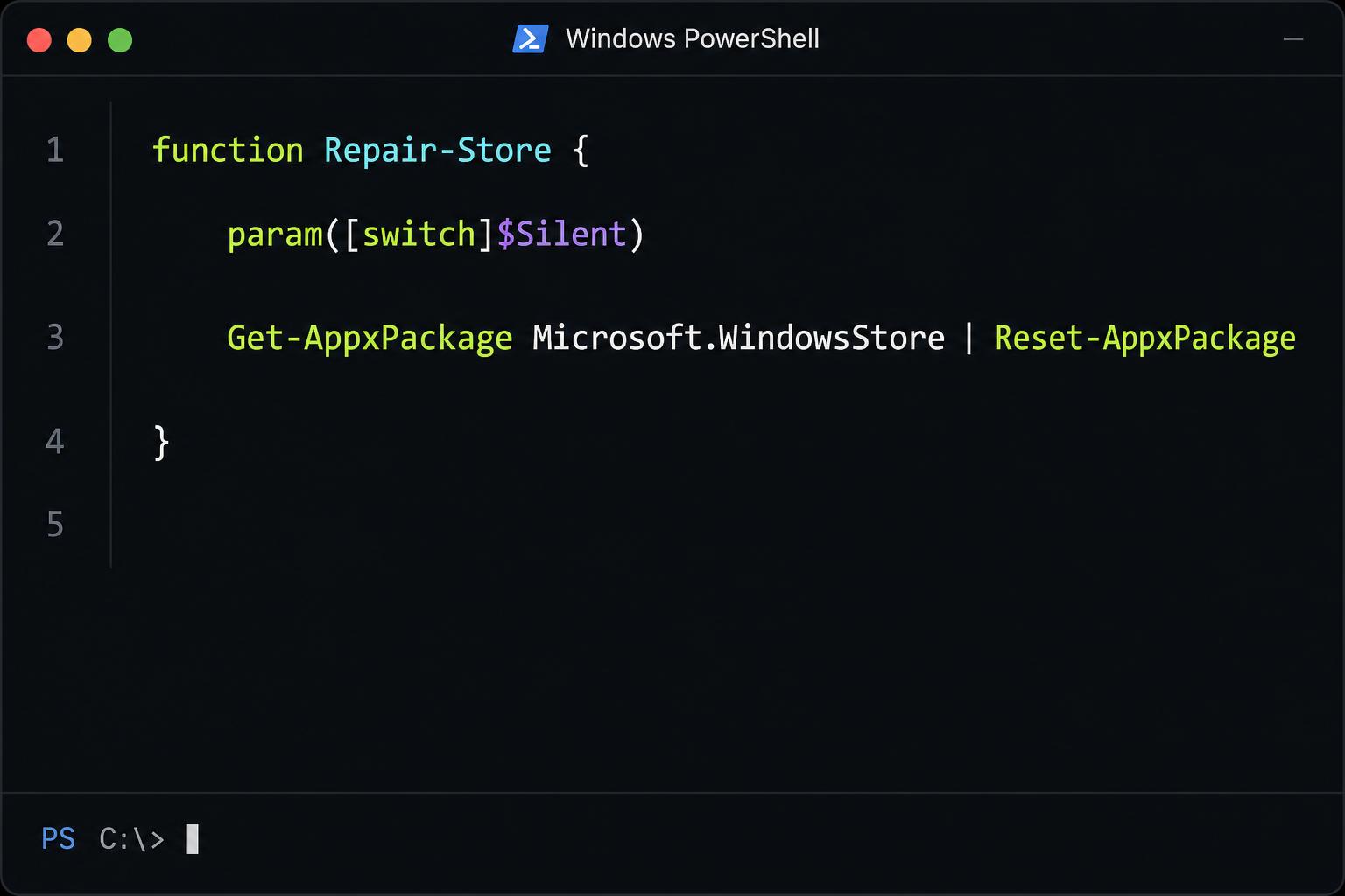 Win11-Upgrade-Repair PowerShell terminal preview